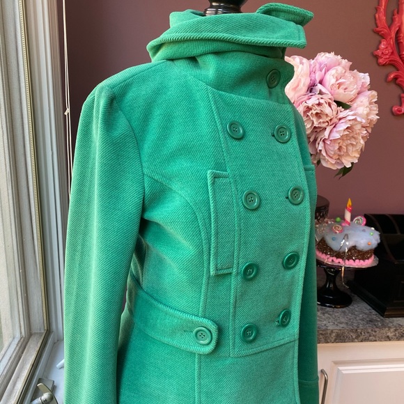 Green pea coat jacket - Picture 7 of 7